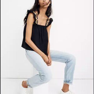 SOLD.NWOTMadewell Embroidered-Strap Swing Top XS/S